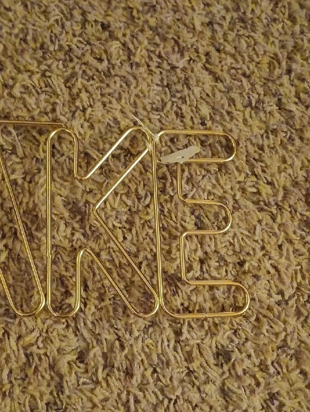 Gold BAKE Wire Wall Sign - Decorative Kitchen Accent